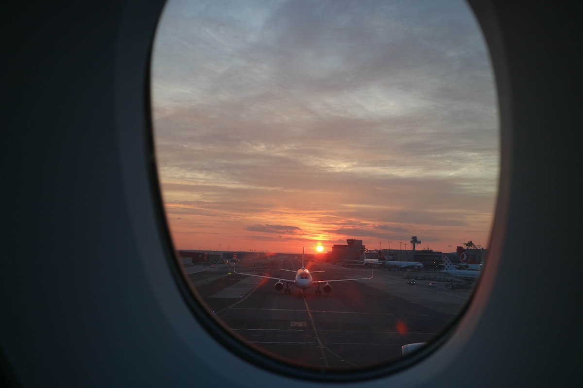 Airport departure terminal