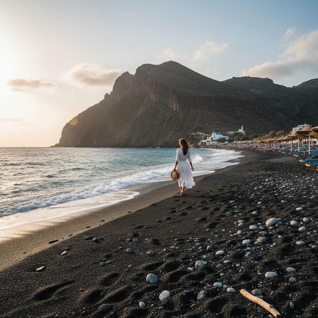 Perissa Santorini Has the Best Black Sand Beach
