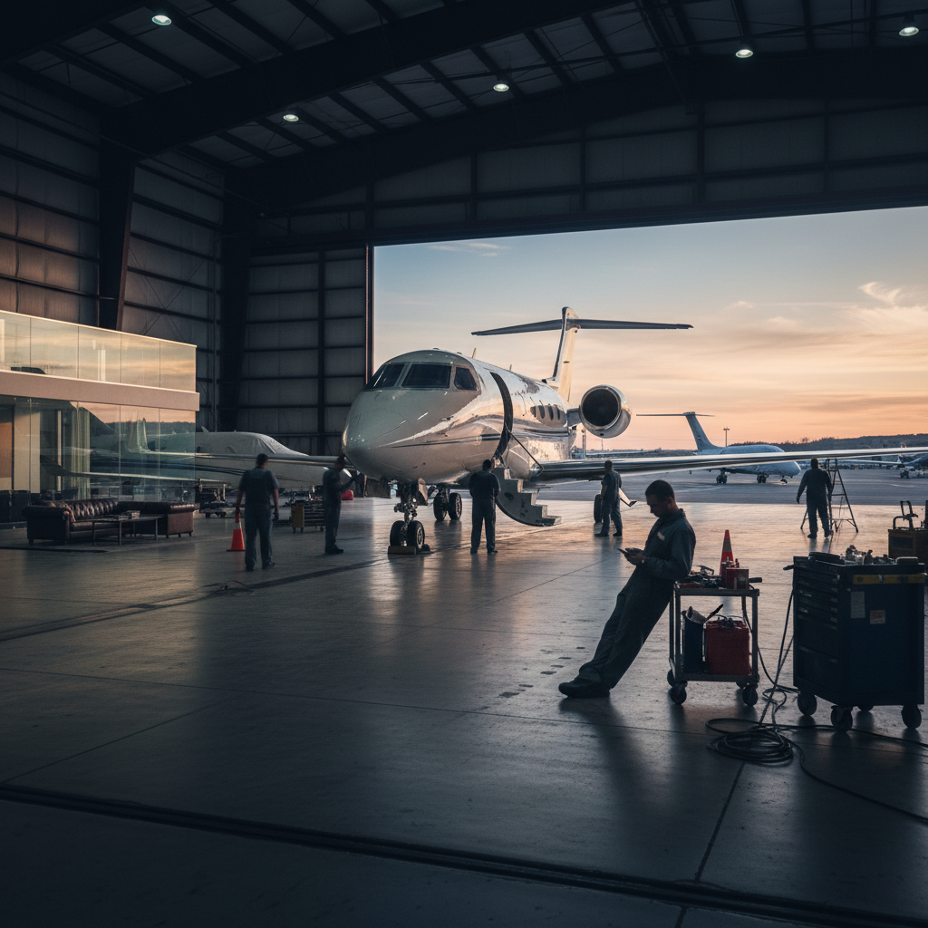 Private Jet Hangars Are Their Own World